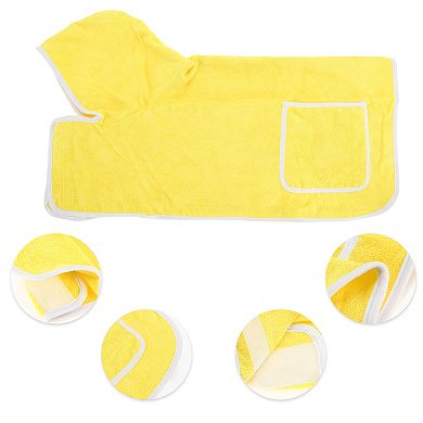 1 Pc Dog Bathrobe Soft Fast-Drying Pet Towel Bath Robe Absorbent Dog Drying Coat Bath Robe