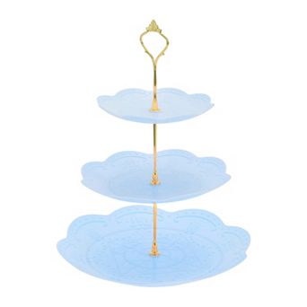 3 tier Dessert Cupcake Stand, Round Cup Cake Holder Tower with Tiered Serving Tray