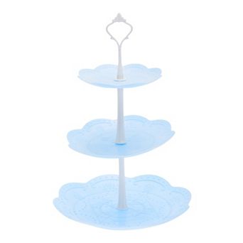 3 tier Dessert Cupcake Stand, Round Cup Cake Holder Tower with Tiered Serving Tray