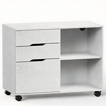 Three-Drawer Rolling File Cabinet, Suitable For Office Or Home; File And Archive Cabinet.