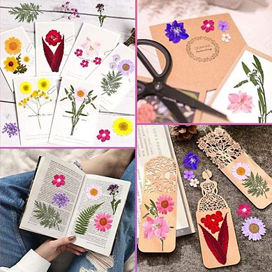 140 Pcs Real Dried Pressed Flowers for Resin Crafts