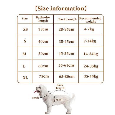 1 Pc Dog Bathrobe Soft Pet Towel Fast-Drying Dog Towel for Cats and Dogs