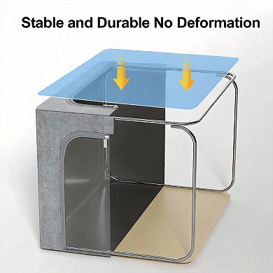 4-Pack Stackable Metal Frame Storage Bins with Clear Windows