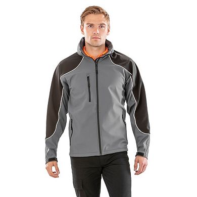 WORK-GUARD by Result Unisex Adult Ice Fell Hooded Soft Shell Jacket