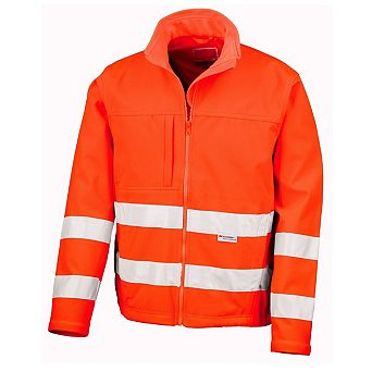 SAFE-GUARD by Result Mens Hi-Vis Soft Shell Jacket