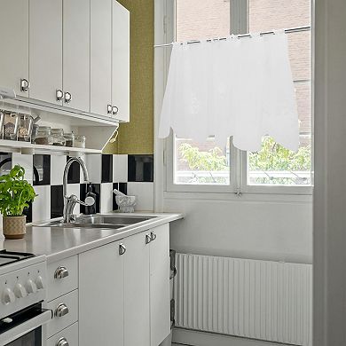 Short Kitchen Curtains for Bathroom Windows Cabinet Decor 55.12"Lx17.72"W 1Pc