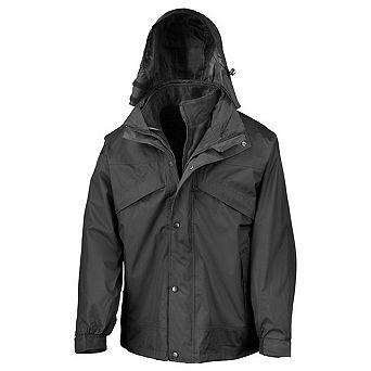 Result Mens Zip And Clip Waterproof 3 in 1 Jacket