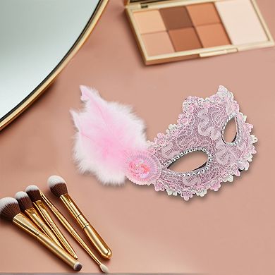 Princess Feather Half Face Party Mask 1 Pc