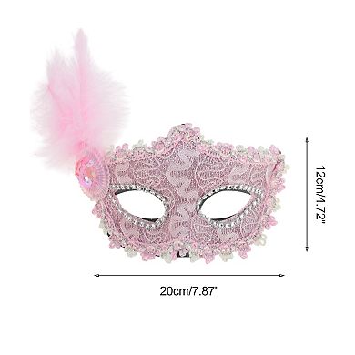 Princess Feather Half Face Party Mask 1 Pc