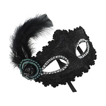 Princess Feather Half Face Party Mask 1 pc