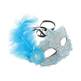 Princess Feather Half Face Party Mask 1 pc