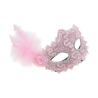 Princess Feather Half Face Party Mask 1 pc