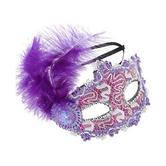 Princess Feather Half Face Party Mask 1 pc