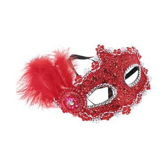 Princess Feather Half Face Party Mask 1 pc