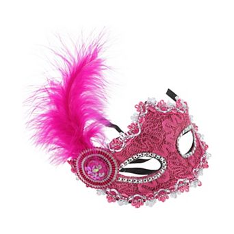 Princess Feather Half Face Party Mask 1 pc