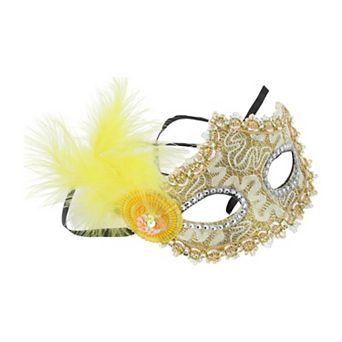 Princess Feather Half Face Party Mask 1 pc