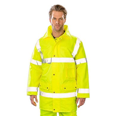 SAFE-GUARD by Result Mens Motorway Hi-Vis Coat