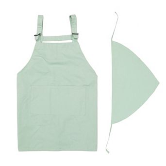 1 Set Children Kitchen Apron with Headband, Cotton Apron, Small Waterproof Aprons