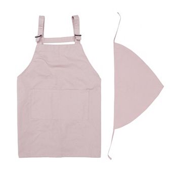 1 Set Children Kitchen Apron with Headband, Cotton Apron, Small Waterproof Aprons