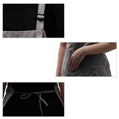 1 Set Kitchen Apron with Headband, Cotton Apron for Cooking Baking Cleaning Work, Waterproof Aprons