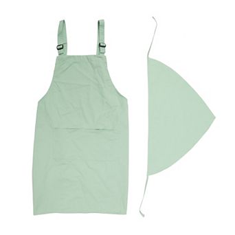 1 Set Kitchen Apron with Headband, Cotton Apron for Cooking Baking Cleaning Work, Waterproof Aprons