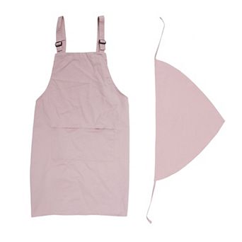 1 Set Kitchen Apron with Headband, Cotton Apron for Cooking Baking Cleaning Work, Waterproof Aprons