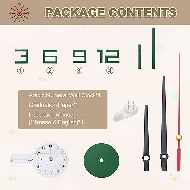 30-60cm Modern Frameless DIY Wall Clock, Large Mirror Acrylic Numeral, Oversized Vintage Clock