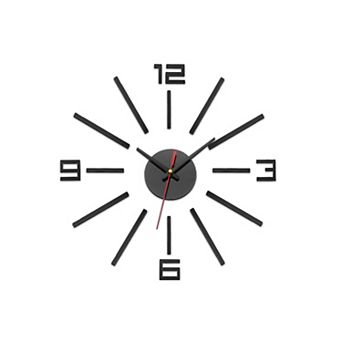 30-60cm Modern Frameless DIY Wall Clock, Large Mirror Acrylic Numeral, Oversized Vintage Clock