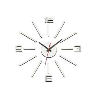 30-60cm Modern Frameless DIY Wall Clock, Large Mirror Acrylic Numeral, Oversized Vintage Clock