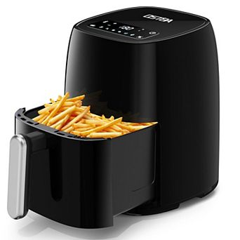 OSTBA 4.5-qt Air Fryer, Small Air Fryer with 6 Menu Options, Dual Knob Manual Temp & Timer