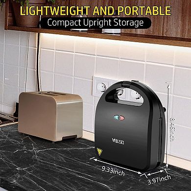 OSTBA 3 in 1 Waffle Maker with Removable Non-stick Plates, Led Indicator Lights & Easy to Clean