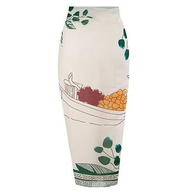 Women's Floral Print Swimsuit Set with Cover-up Skirt & Push-up Top