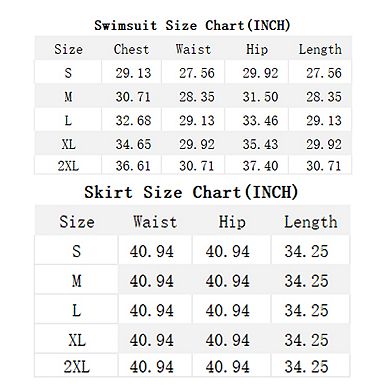 Women's Floral Print Swimsuit Set with Cover-up Skirt & Push-up Top