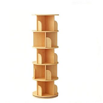 5 tier Rotating Bookshelf, 360° Display Round Spinning Tower