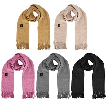 USB Heated Winter Scarf Warm Neck Wrap with 3 Heat Modes