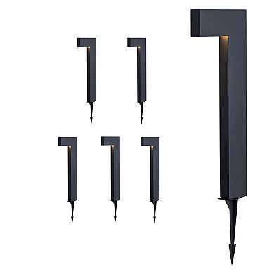 Landscape Pathway Lights wired Low Voltage 12V Modren Black Integrated LED Outdoor Waterproof