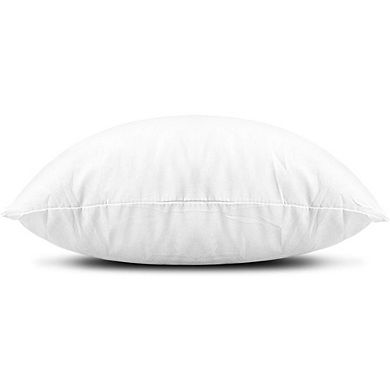 Down Alternative Throw Pillow Inserts Set of Two 18x18 White