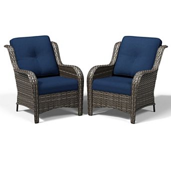 MaxMulti Patio Outdoor Wicker Lounge Chairs Set of 2