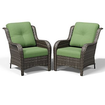 MaxMulti Patio Outdoor Wicker Lounge Chairs Set of 2