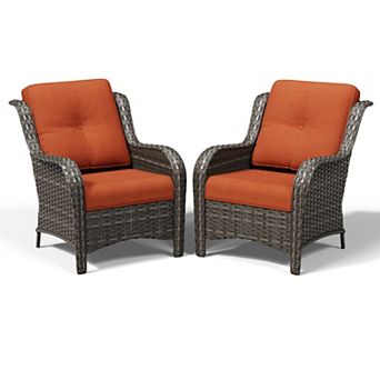 MaxMulti Patio Outdoor Wicker Lounge Chairs Set of 2
