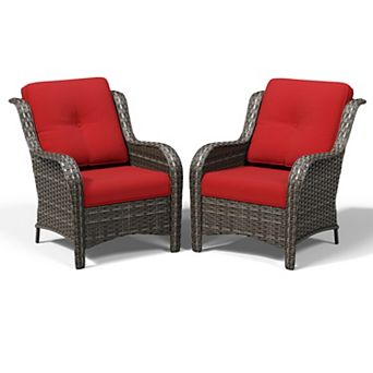 MaxMulti Patio Outdoor Wicker Lounge Chairs Set of 2