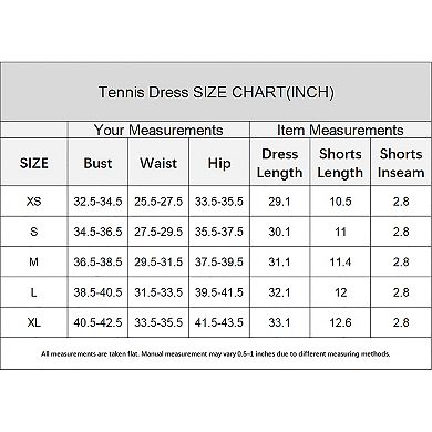Women's Sleeveless Tennis Dress with with Built-in Shorts