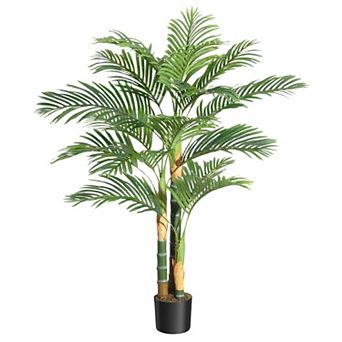 1 pc Artificial Golden Cane Palm Trees - Indoor/Outdoor Greenery Decor