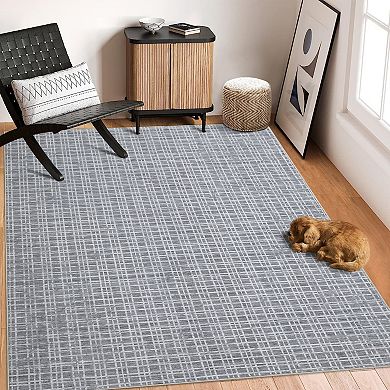Checkered Vintage Rug, Washable Non Slip Mat for Entryway Bathroom Bedroom Kitchen Laundry