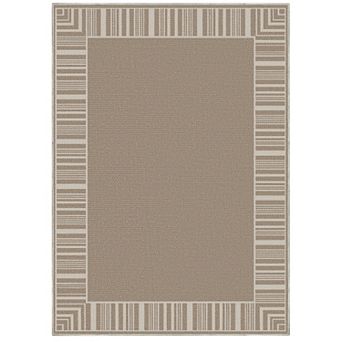 Washable Rug Striped Border Rugs for Bedroom Dining Room Rug Stain Resistant Throw Carpet