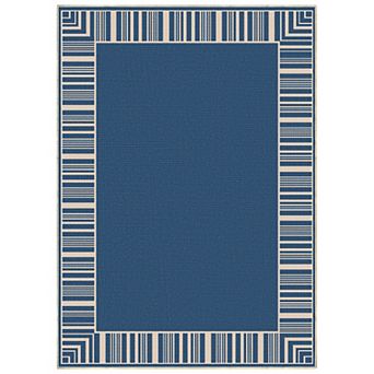 Washable Rug Striped Border Rugs for Bedroom Dining Room Rug Stain Resistant Throw Carpet