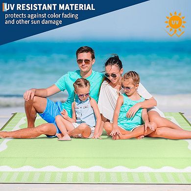 Reversible Outdoor Rug Waterproof Modern Plastic Straw Rugs, Camping Rugs for RV