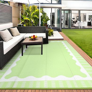Reversible Outdoor Rug Waterproof Modern Plastic Straw Rugs, Camping Rugs for RV