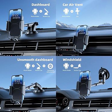 Off Road Level Suction Cup Car Phone Mount with Long Arm Dashboard Windshield Vent Holder