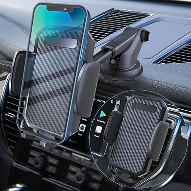 Off Road Level Suction Cup Car Phone Mount with Long Arm Dashboard Windshield Vent Holder